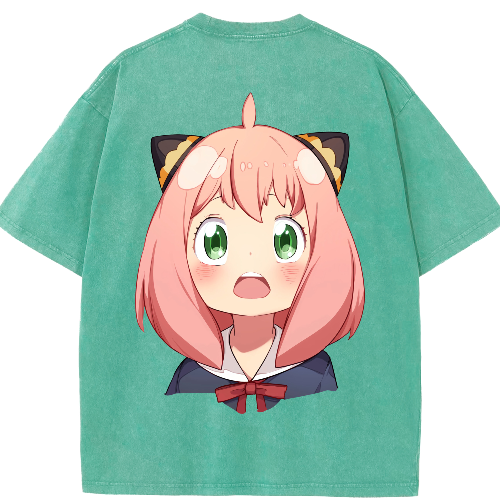 （画像用） SPY×FAMILY间谍家家酒 綿100% ヴィンテージ風 半袖Tシャツ（背面プリント）